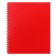 Notebook on the crest A5 48 sheets in the Calligrata cage red, plastic cover, offset block
