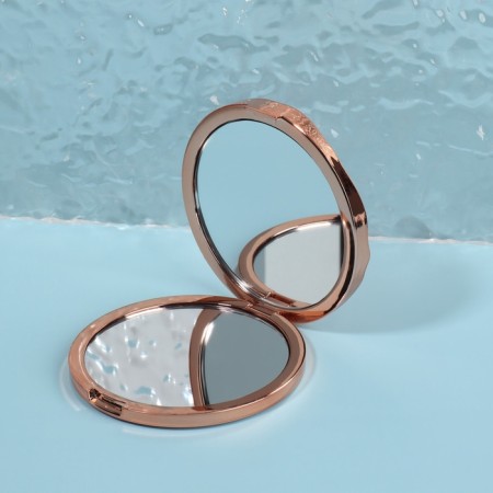 Mirror folding "waves", d = 7.5 cm, color pink gold-3
