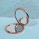 Mirror folding "waves", d = 7.5 cm, color pink gold
