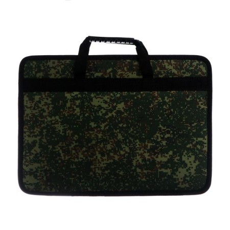Folder with handles Textile, A4, 365 x 260 x 50 mm, 2C13 "Tikhvin", frame, "Pixels"
