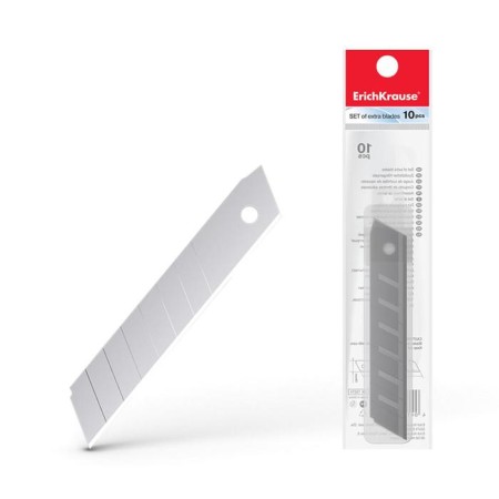 Blade for the clerical knife Erichkrause, 18 mm, 10 pieces, in a plastic container
