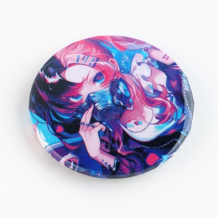 Supply icon "Girl in a mask", d = 38mm-2