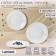A set of dining plates Luminarc Harena asean, D = 23 cm, glass -ceramic, 6 pcs, white color