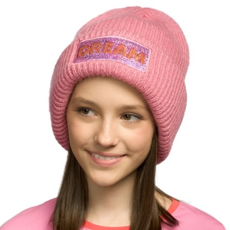 Hat for girls, size 52-53, pink color