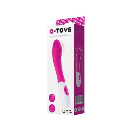 Unrealistic vibrator Toyfa A-Toys Una, silicone, pink color, 19.8 cm-2
