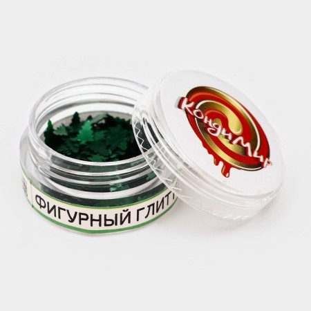 Glitter Figure Christmas tree green 0.5 g-2