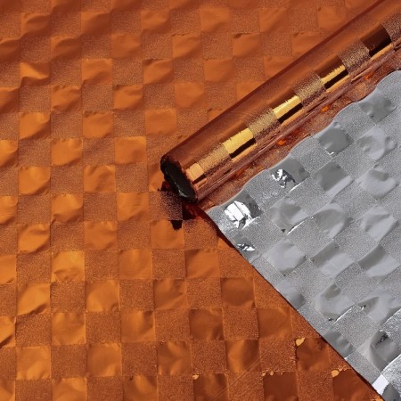 Metallized "cell", terracotta, 0.7 x 2 m 2 m