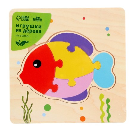 Toy developing puzzle "Fish" 0.3 × 15 × 15 cm-4