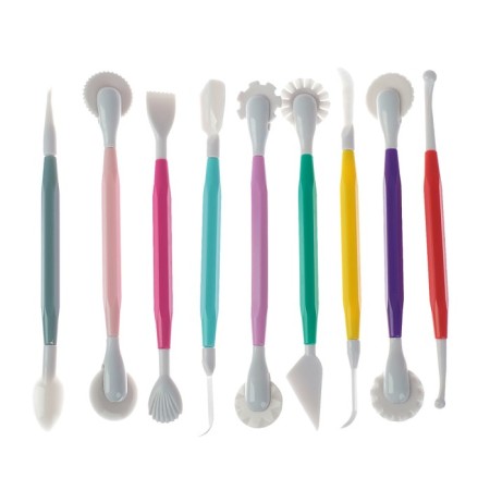 A set of tools 9 pieces for modeling clay, plasticine, plastics-3
