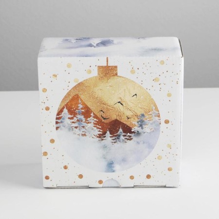 Folding box "Best Wishes", 15 x 15 x 7 cm, New Year-4