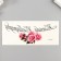 Tattoo on the chest/back color/black "Lace/Flowers" mix 34x12 cm