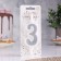 Candle for Cake "Super Blood", 10.4 cm, number "3", silver sparkle