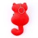 Soft toy "Cat with a bow", on a key fob, 16 cm, Mix colors