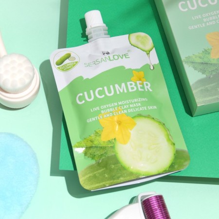 Oxygen bubble mask for the face "cucumber" 110 g