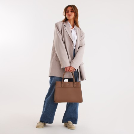 Bag Women's Tout, on lightning, the color is light brown-7