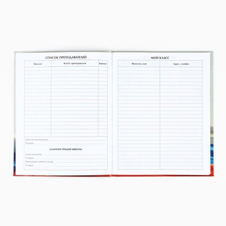 School diary for grade 1-11, in an integrated cover, 40 l. "Russian flag"-1