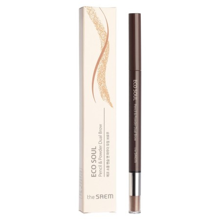 Eyebrow pencil (pencil-bastard) Eco Soul Pencil & Powder Dual Brow 04 Medium Brown-3