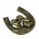 Horseshoe Brownie with a samovar "Peace to your house", 7 x 7 cm