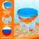 A bucket for playing sand "sea friends", 1 l