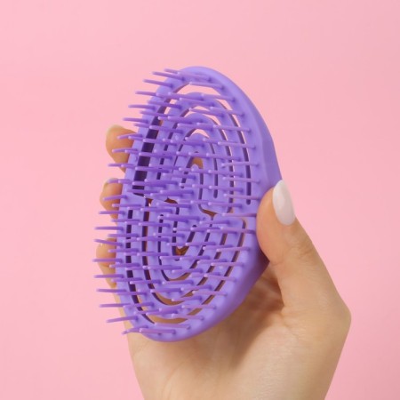 The comb is massage, oval, 11 × 7.2 cm, color mix-3