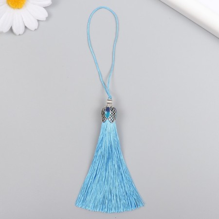 Decor for creativity textiles "Padishah brush" Blue set 2 pcs 9x1 cm-1
