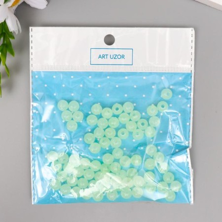 Beads for creativity plastic "phosphorus" set 20 grams 0.8x0.8 cm-4