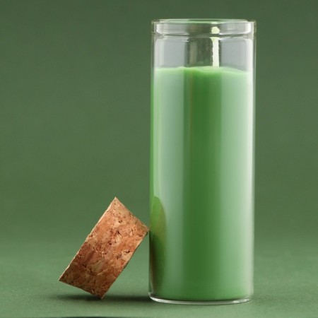 New Year's candle in the spruce cones flask-5