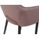 Metal frame chair Vener Metal/velor, black/pink 55x59x86 cm
