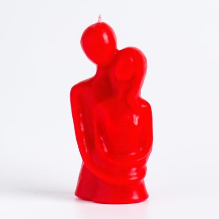 Figure candle "Lovers", 12 cm, red-3