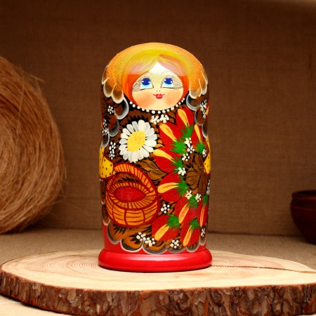 Nesting doll 7-doll "Asya", 20-22 cm-2