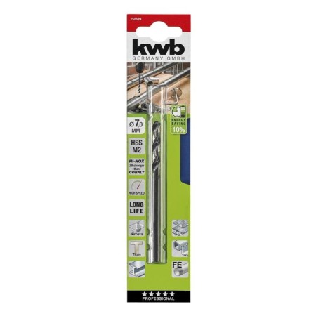 Metal drill KWB Hi-Nox, 7x109 mm, sharpening angle 130 °, steel HSS M2-1