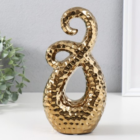 Souvenir Ceramics "Abstraction. Tentacles" gold 12.5x7x25 cm