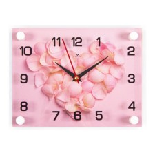 Wall clock, interior: flowers, 