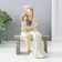 Polystone souvenir "Mom with her daughter, with lavender sit on the bench" 12.5x9.5x17.5 cm