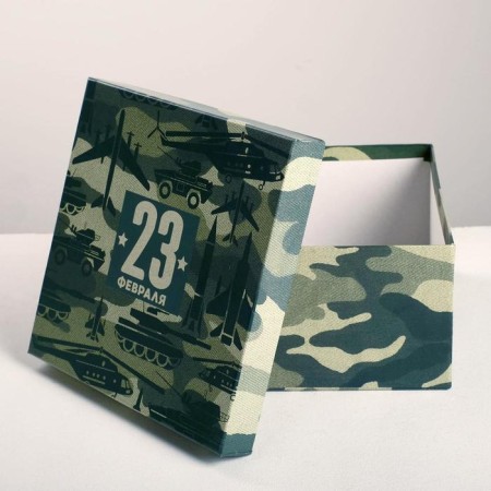 A set of boxes 5 in 1, gift packaging, “February 23”, 14 x 14 x 8 - 22 x 22 x 12 cm-3