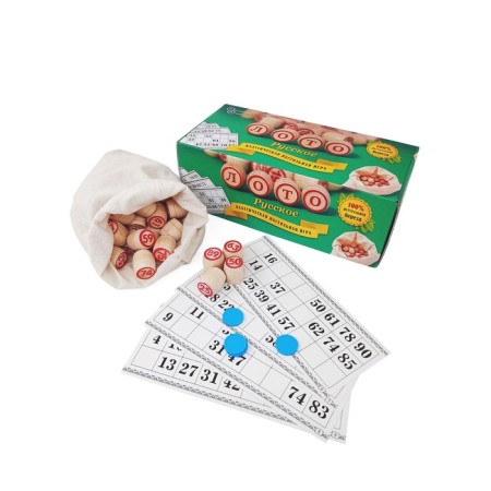 Board game "Russian lotto" in a cardboard box