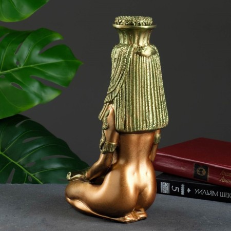 Figure "Cleopatra" copper with gold, 31x20x12cm-2