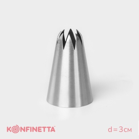 Konfinett Konfinett Closed Zvezda, D = 3 cm, 0.8 cm exit, stainless steel
