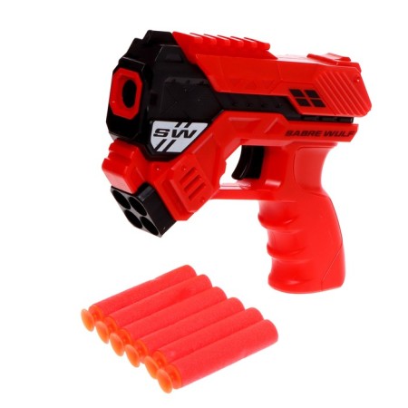 Blaster "Agent", shoots with soft bullets, Mix color-4