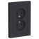 Double SE AtlasDesign, 16 A, 250 V, built -in, without salary, IP20, carbon, Atn001020
