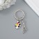 Metal keychain "for the artist - brushes and palette" gold, silver 7.7 cm