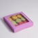 Self -charged box, with a window, lilac, 19 x 19 x 3 cm