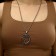 Pendant "Dragon" predator, color black silver, 70 cm