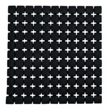 Anti -exceling rug NEVIS 54x54 cm, black