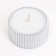 Candle "Dome" in a candlestick with narrow faces of gypsum with a lid, 7.5x9 cm, silver