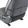 Frame caps for the front seats Car Performance, 2 pcs, alcantara, rhombus, black and gray