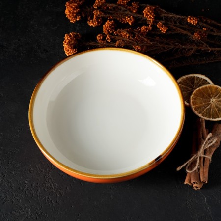Porcelain deep porcelain Magistro "Cerera", 1.1 l, d = 22 cm, color orange color-7