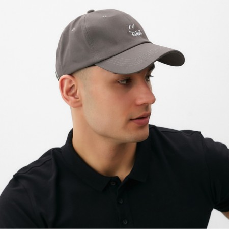 Minaku cap "smile", gray color, size 56-58-3