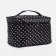 Cosmetic bag with a zipper, with a mirror, black color