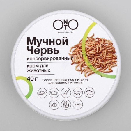 Canned food for animals, flour worm, 40 g-1